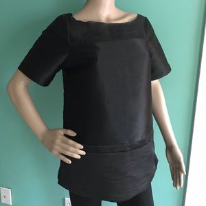 COS black organza tunic/tee/blouse short sleeved
